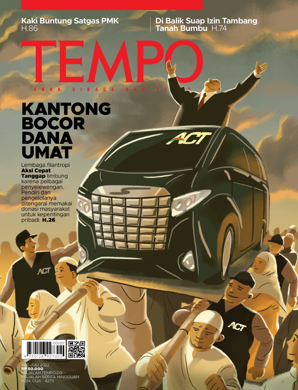 Cover Majalah Tempo - Edisi 2 Juli 2022 - Kantong Bocor Dana Umat
