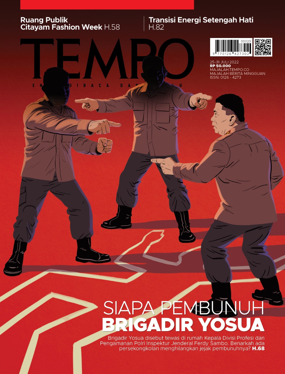Cover Majalah Tempo - Edisi 23 Juli 2022 - Siapa Pembunuh Brigadir Yosua