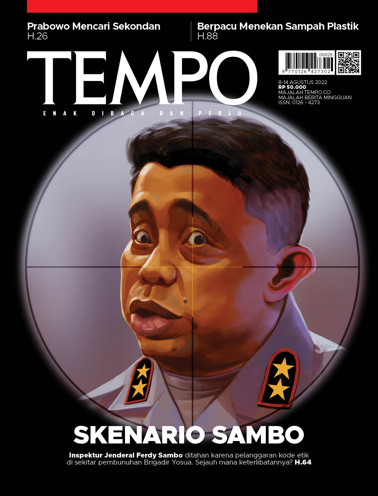 Cover Majalah Tempo - Edisi 6 Agustus 2022 - Skenario Sambo