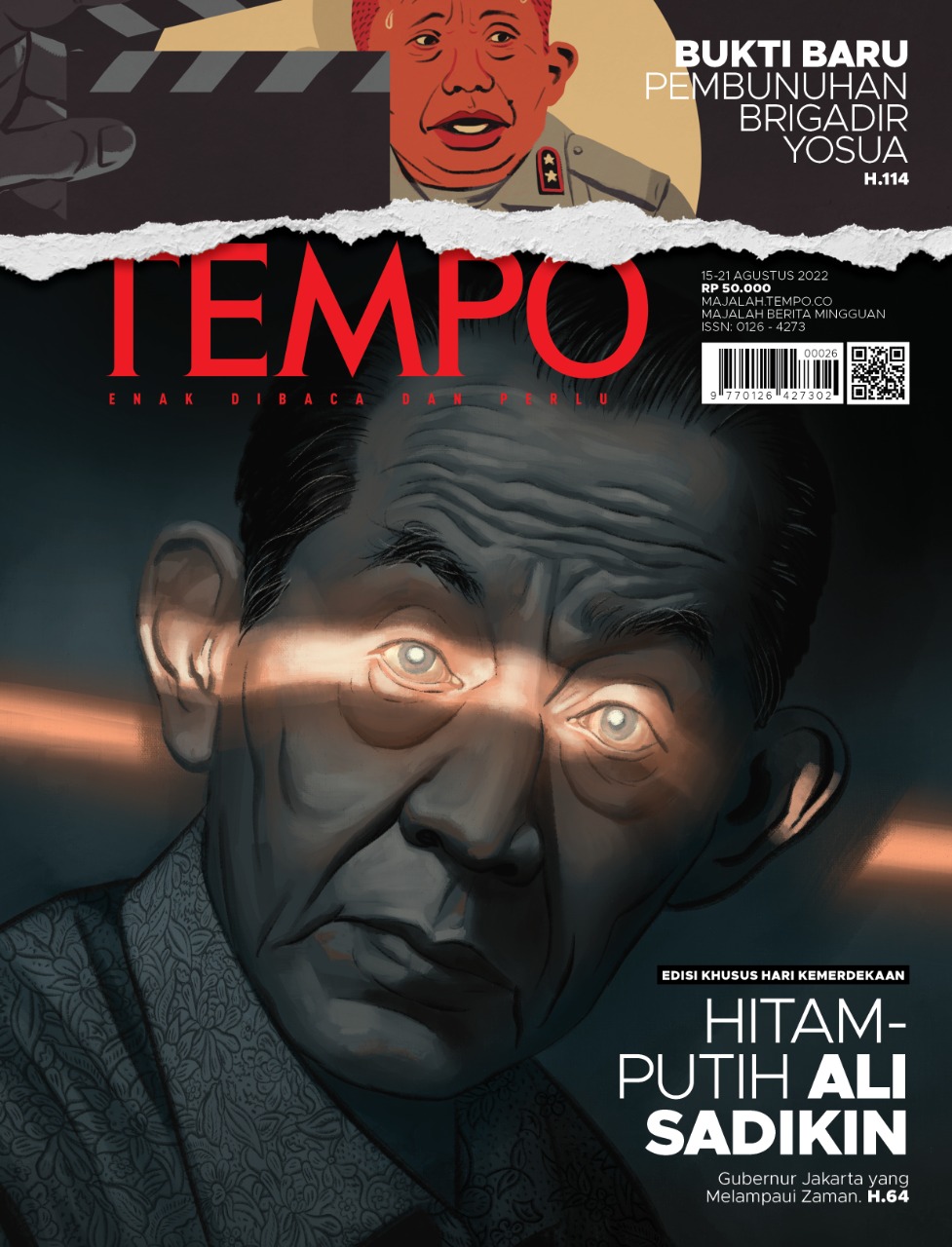 Cover Majalah Tempo - Edisi 13 Agustus 2022 - Hitam-Putih Ali Sadikin