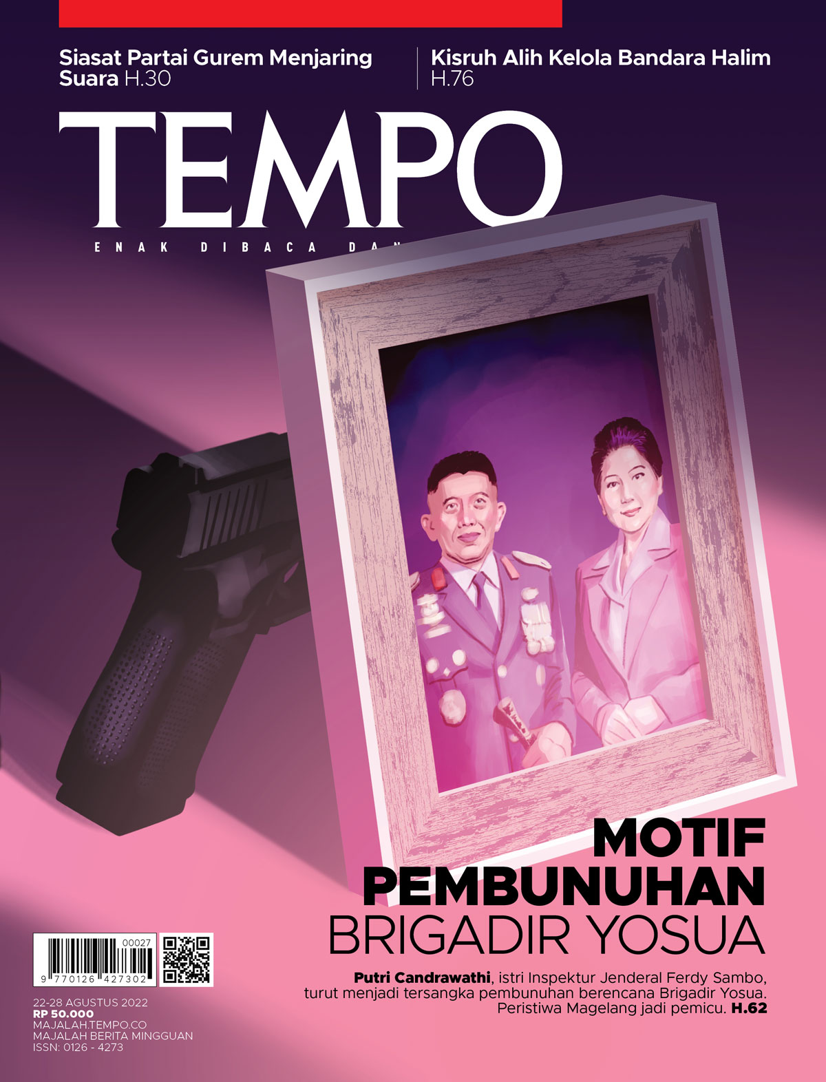 Cover Majalah Tempo - Edisi 20 Agustus 2022 - Motif Pembunuhan Brigadir Yosua