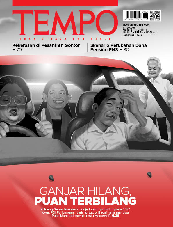 Cover Majalah Tempo - 18 September 2022 - Ganjar Hilang, Puan Terbilang
