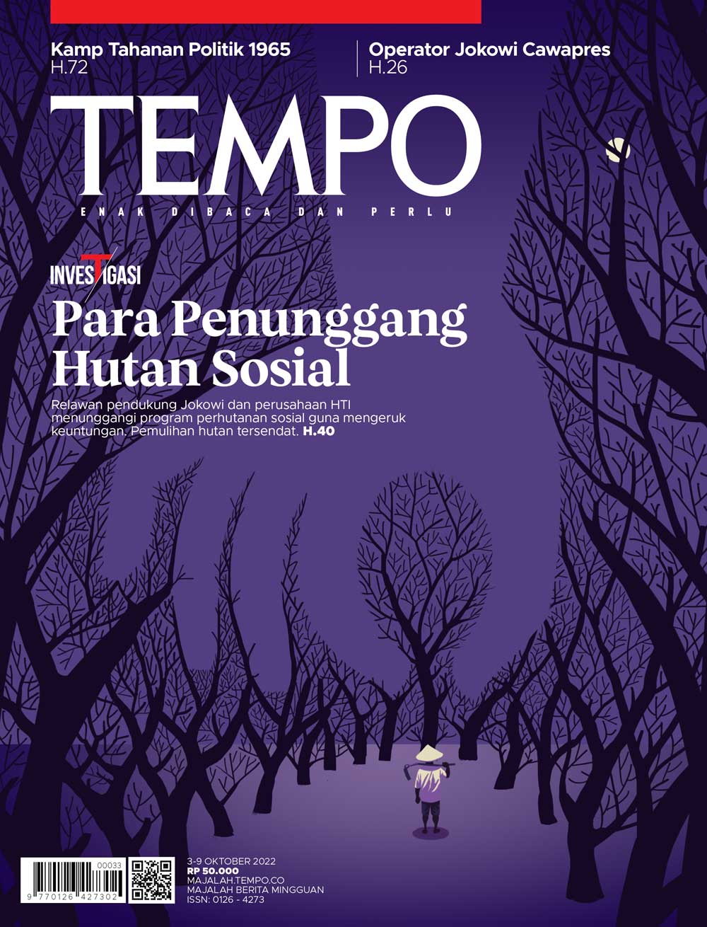 Cover Majalah Tempo - 2 Oktober 2022 - Para Penunggang Hutan Sosial
