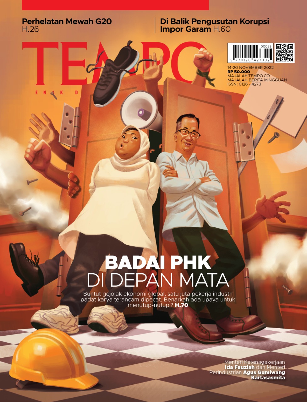 Cover Majalah Tempo - 13 November 2022 - Badai PHK di Depan Mata 