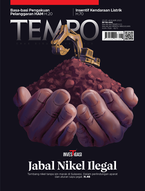 Cover Majalah Tempo - 22 Januari 2023 - Investigasi: Jabal Nikel Ilegal