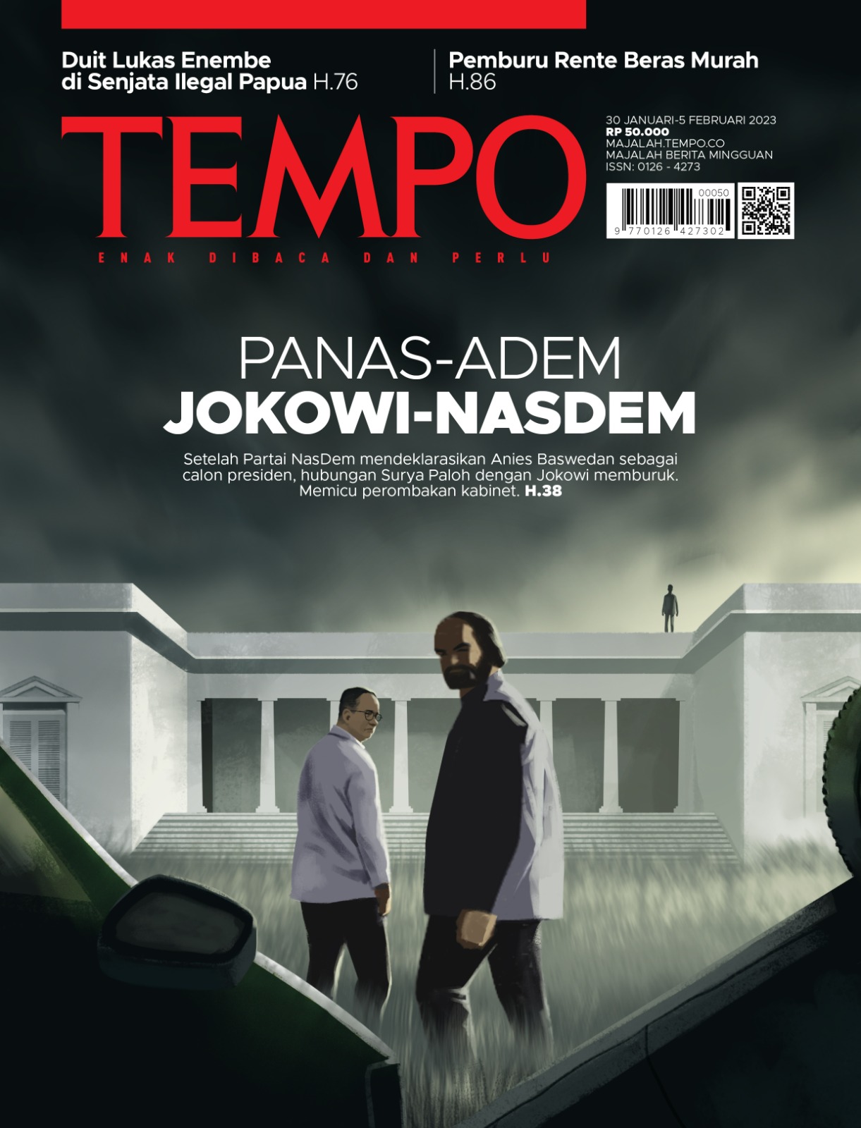 Cover Majalah Tempo - 29 Januari 2023 - Panas-Adem Jokowi-Nasdem