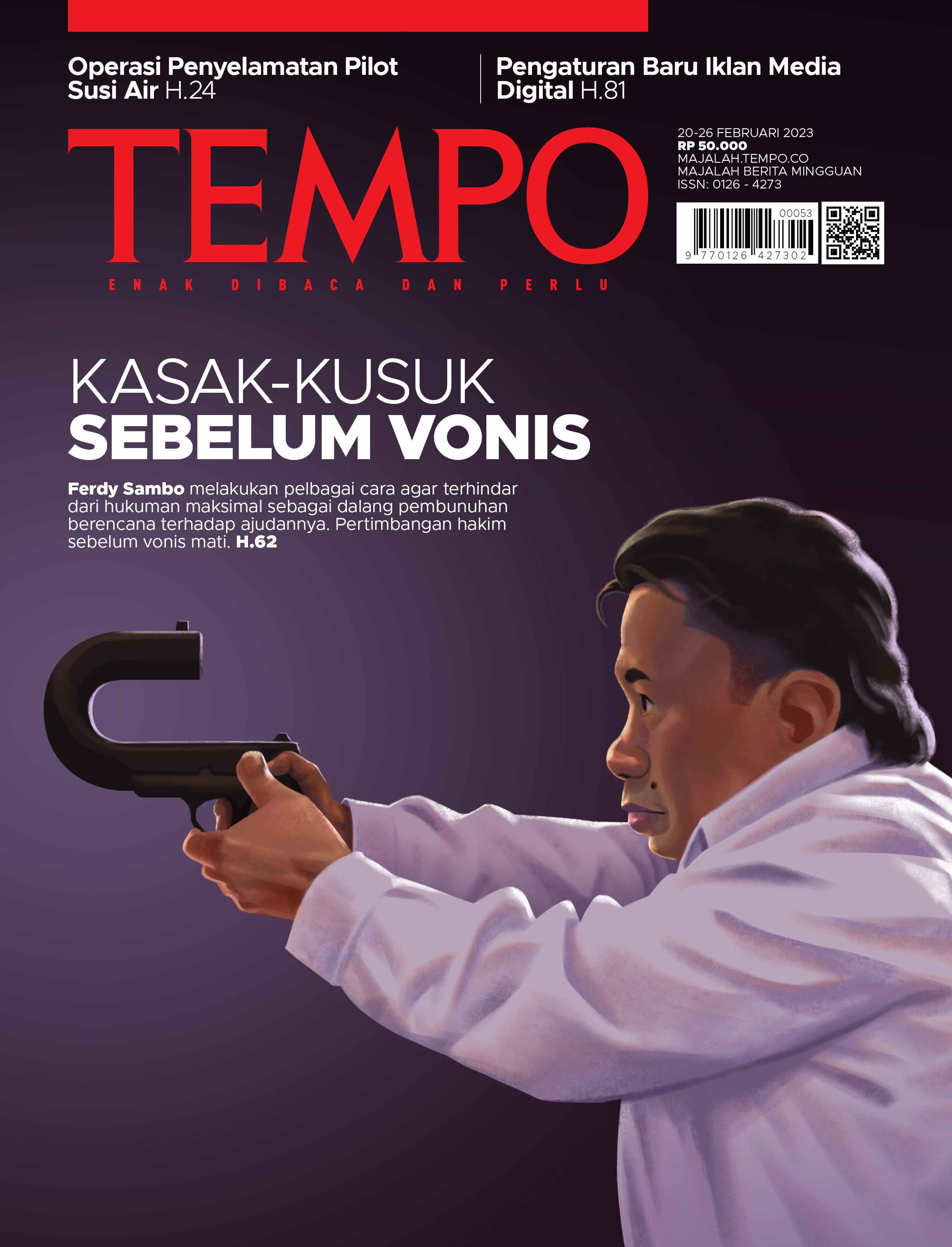Cover Majalah Tempo - 19 Februari 2023 - Kasak-kusuk Sebelum Vonis
