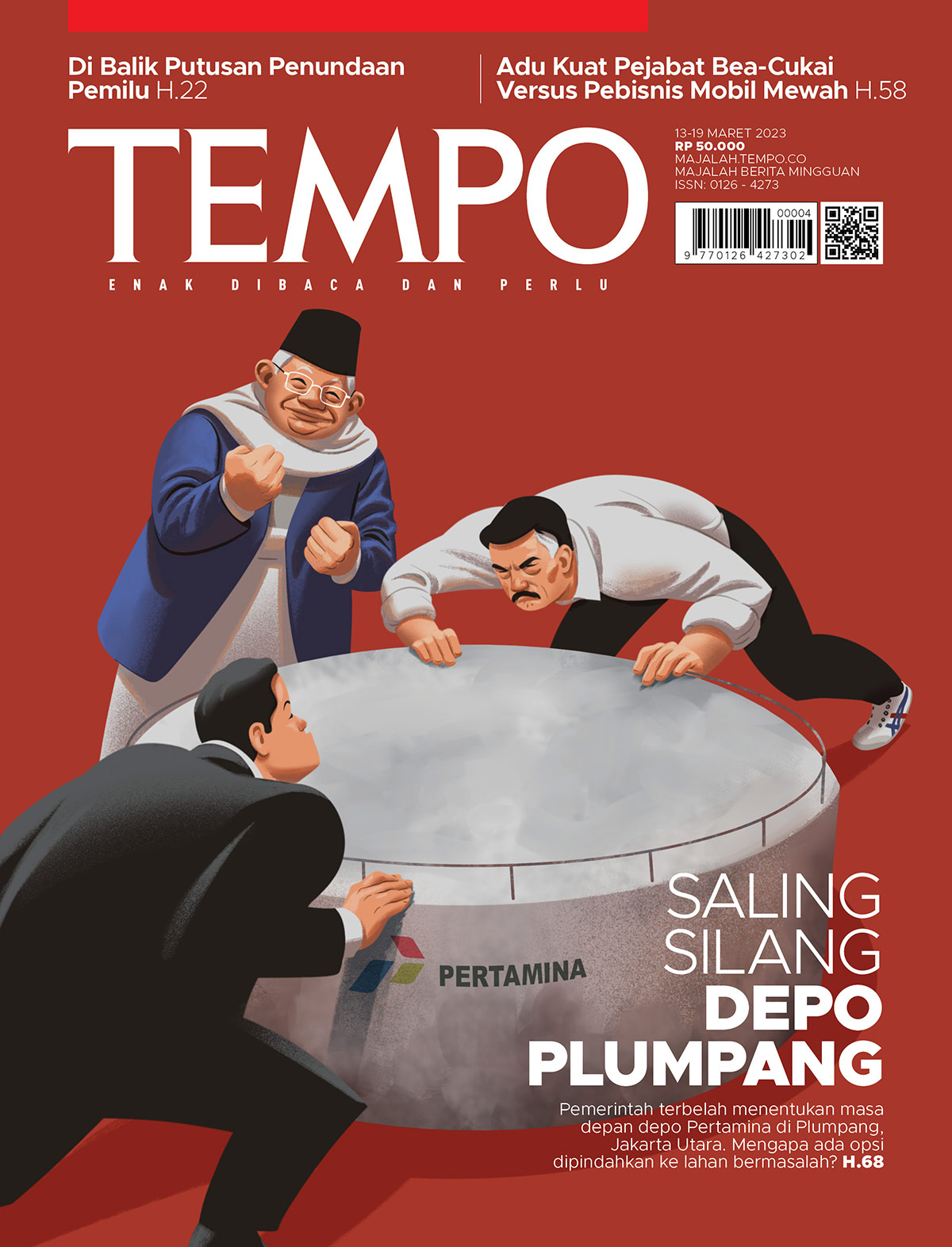 Cover Majalah Tempo - 12 Maret 2023 - Saling Silang Depo Plumpang