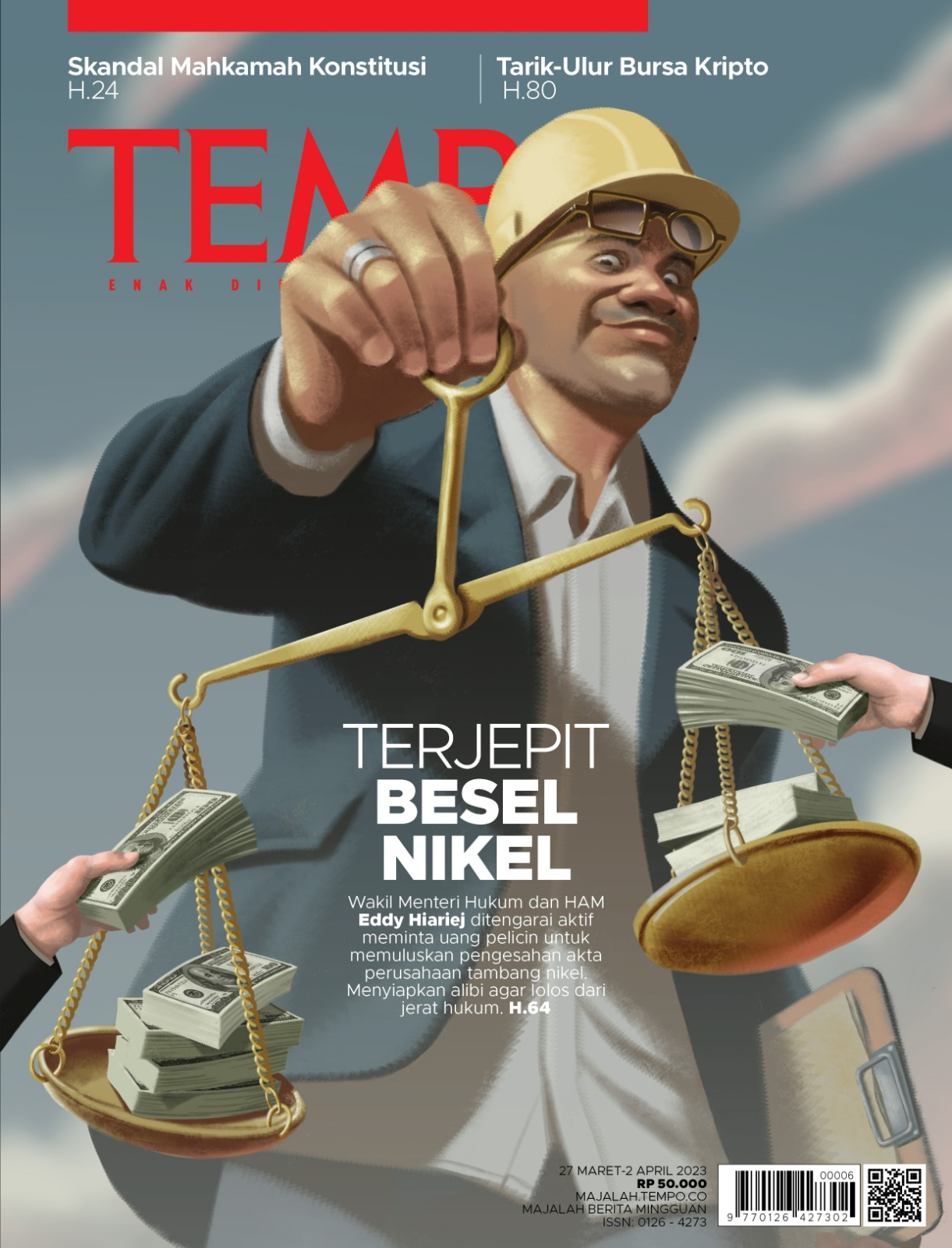 Cover Majalah Tempo - 26 Maret 2023 - Terjepit Besel Nikel
