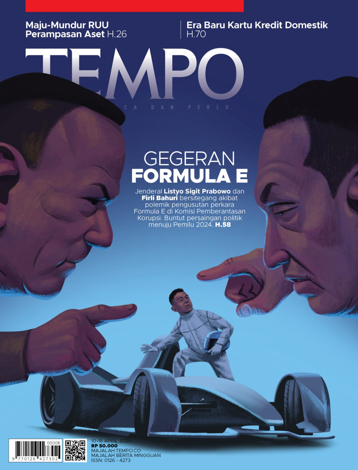Cover Majalah Tempo - 9 April 2023 - Gegeran Formula E