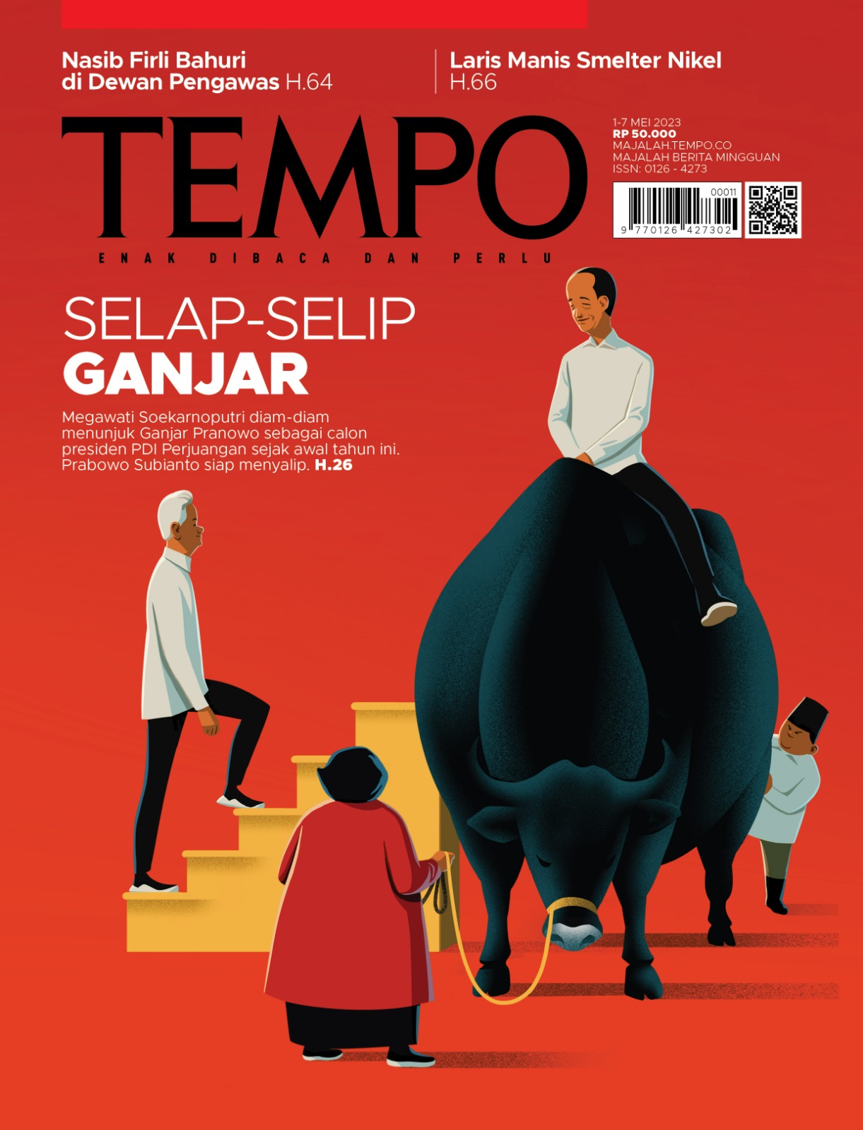 Cover Majalah Tempo - 30 April 2023 - Selap-Selip Ganjar