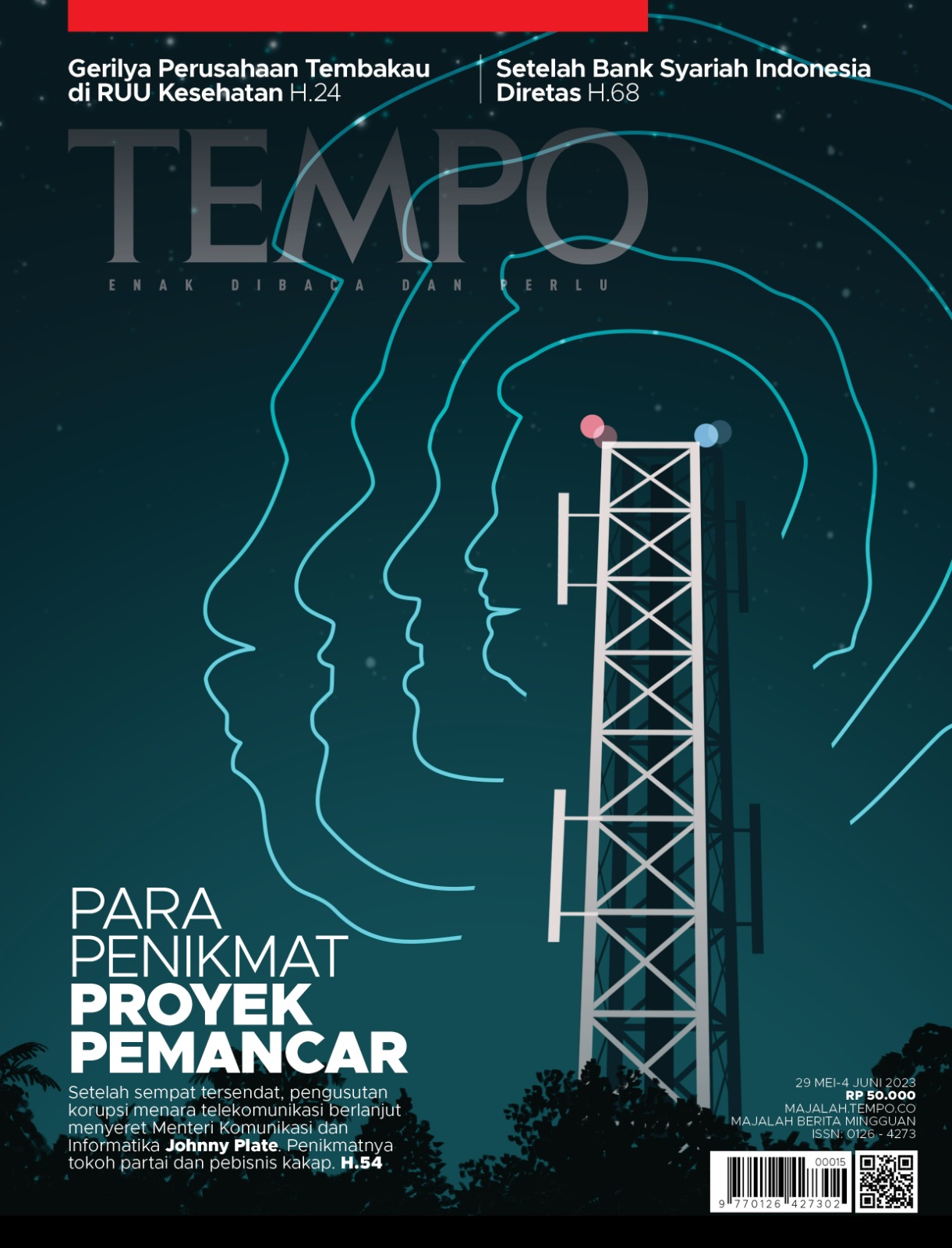 Cover Majalah Tempo - 28 Mei 2023 - Para Penikmat Proyek Pemancar