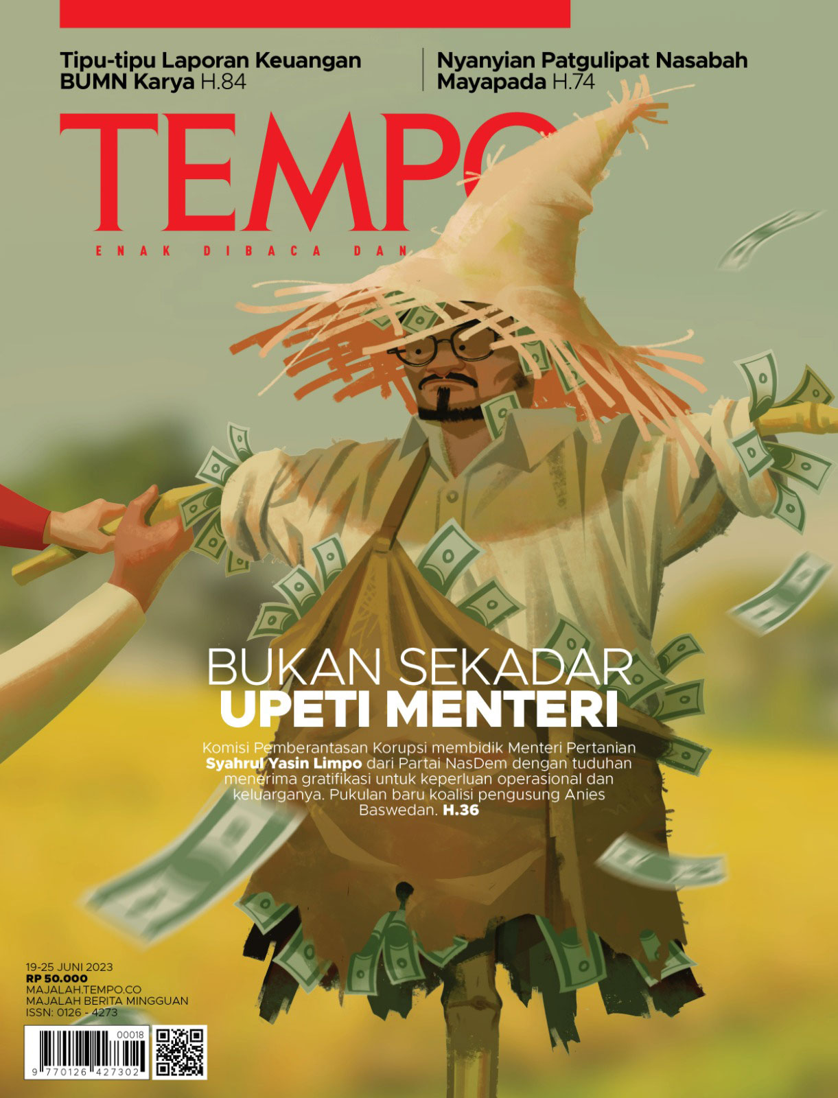 Cover Majalah Tempo - 18 Juni 2023 - Bukan Sekadar Upeti Menteri