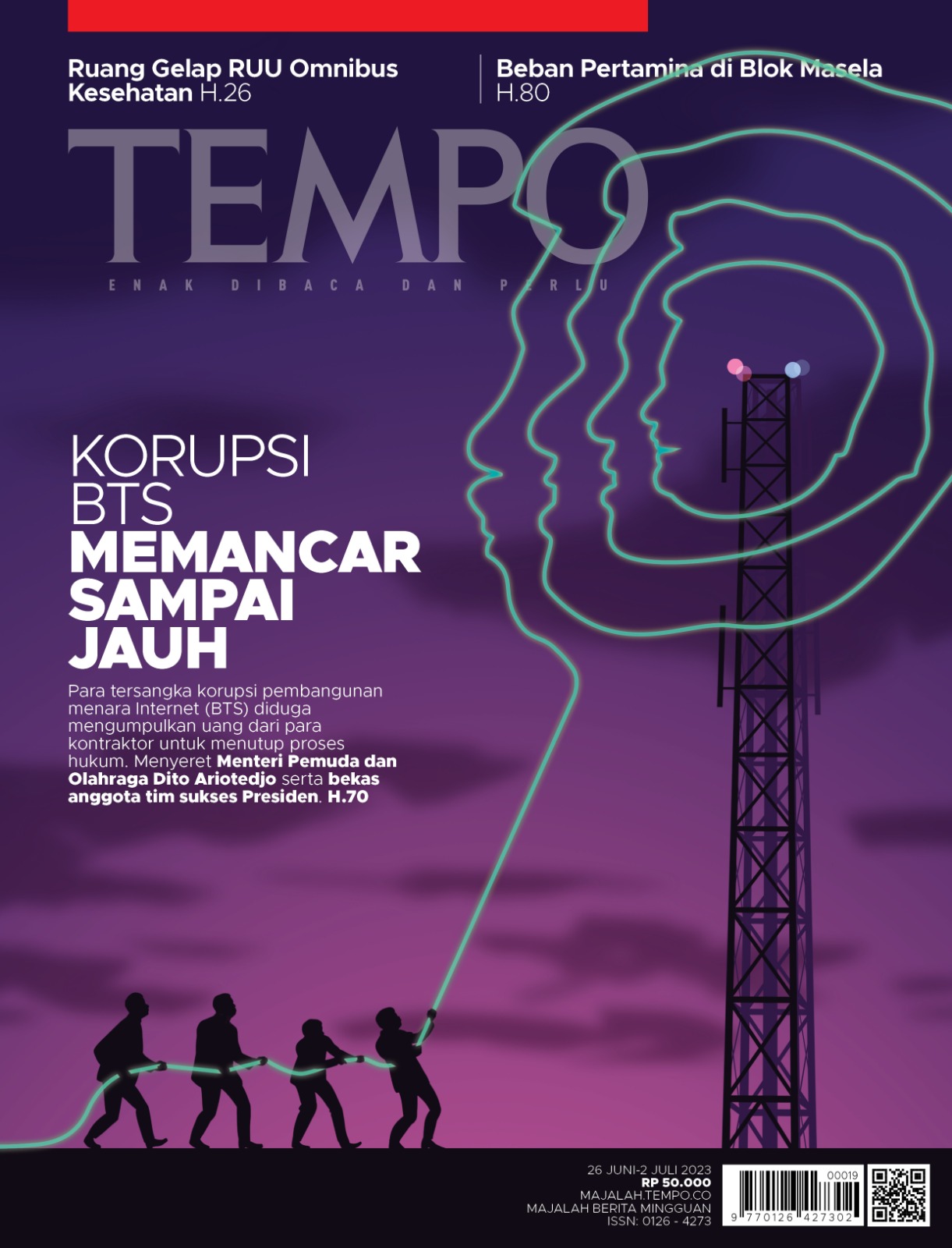 Cover Majalah Tempo - 25 Juni 2023 - Korupsi BTS Memancar Sampai Jauh