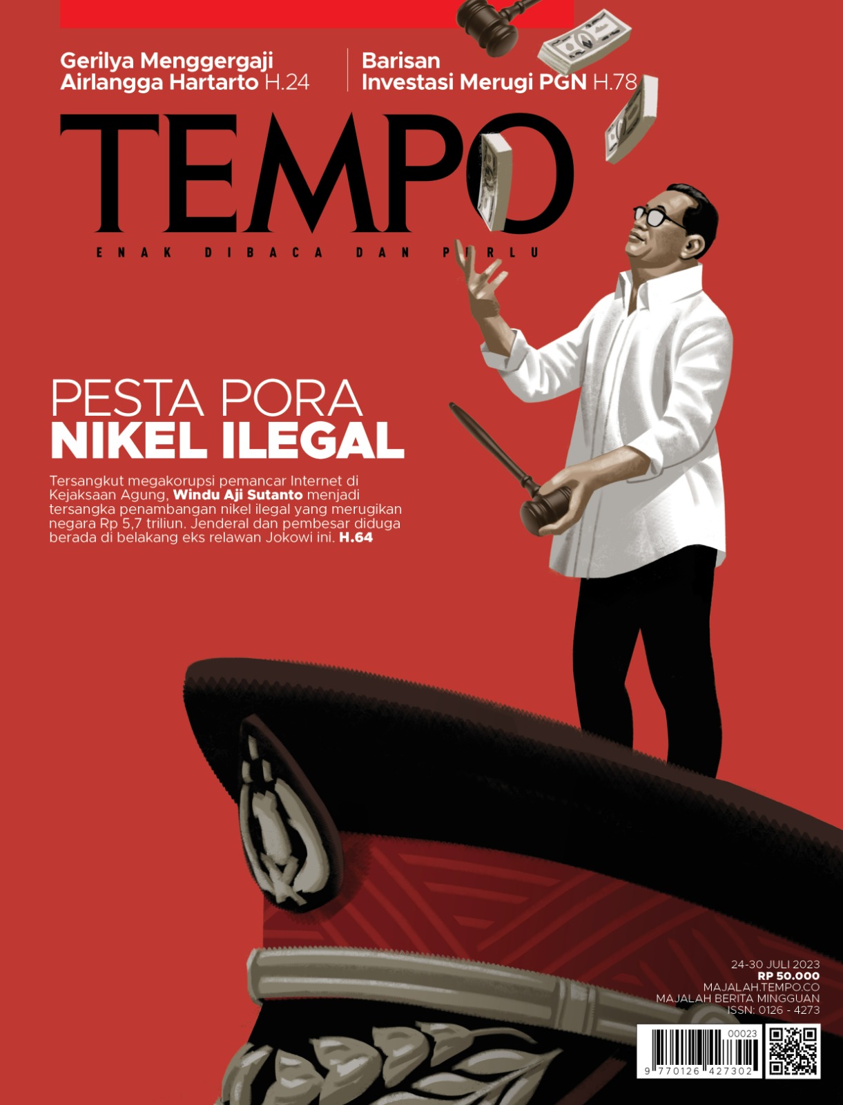 Cover Majalah Tempo - 23 Juli 2023 - Pesta Pora Nikel Ilegal