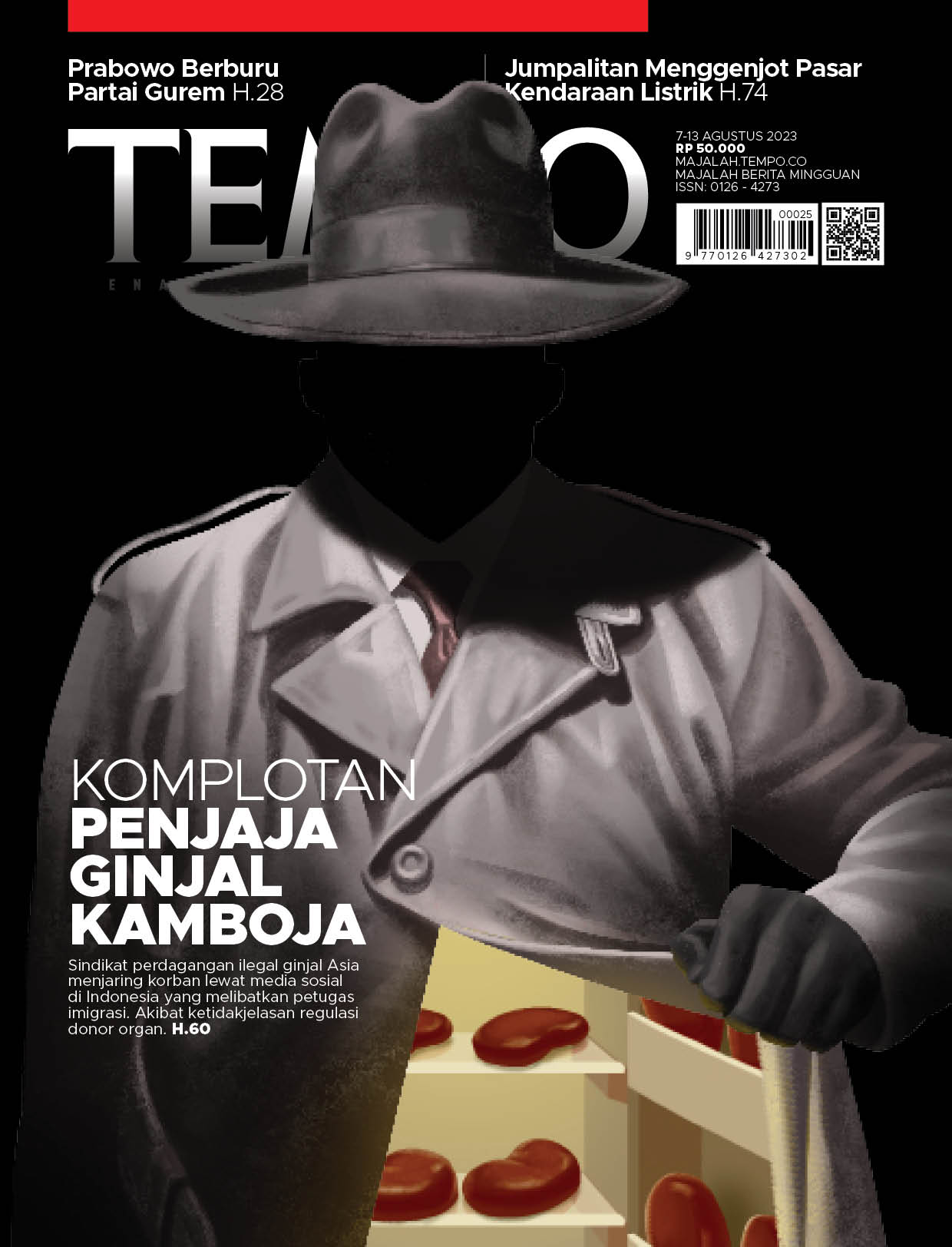 Cover Majalah Tempo - 6 Agustus 2023 - Komplotan Penjaja Ginjal Kamboja