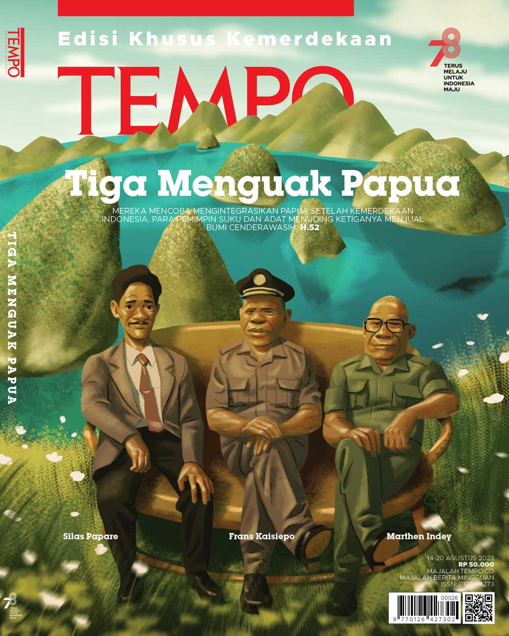 Cover Majalah Tempo - 13 Agustus 2023 - Tiga Menguak Papua