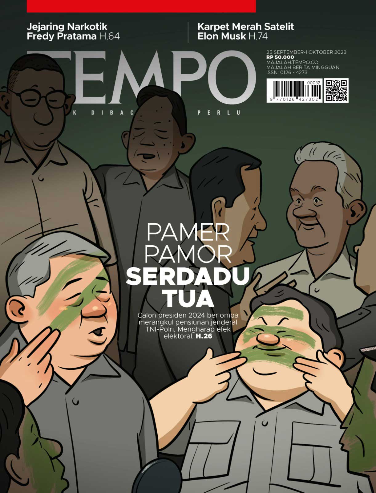 Cover Majalah Tempo - 24 September 2023 - Pamer Pamor Serdadu Tua
