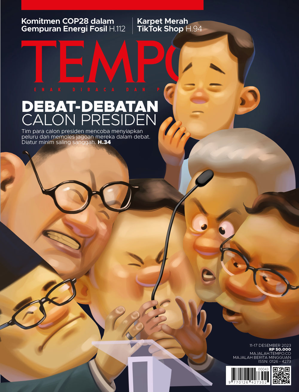 Cover Majalah Tempo - 10 Desember 2023 - Debat-debatan Calon Presiden