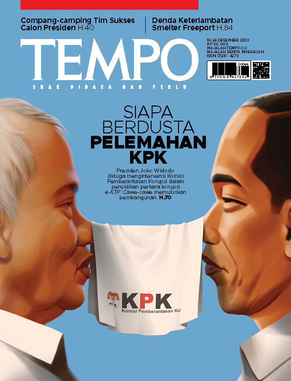 Cover Majalah Tempo - 17 Desember 2023 - Siapa Berdusta Pelemahan KPK