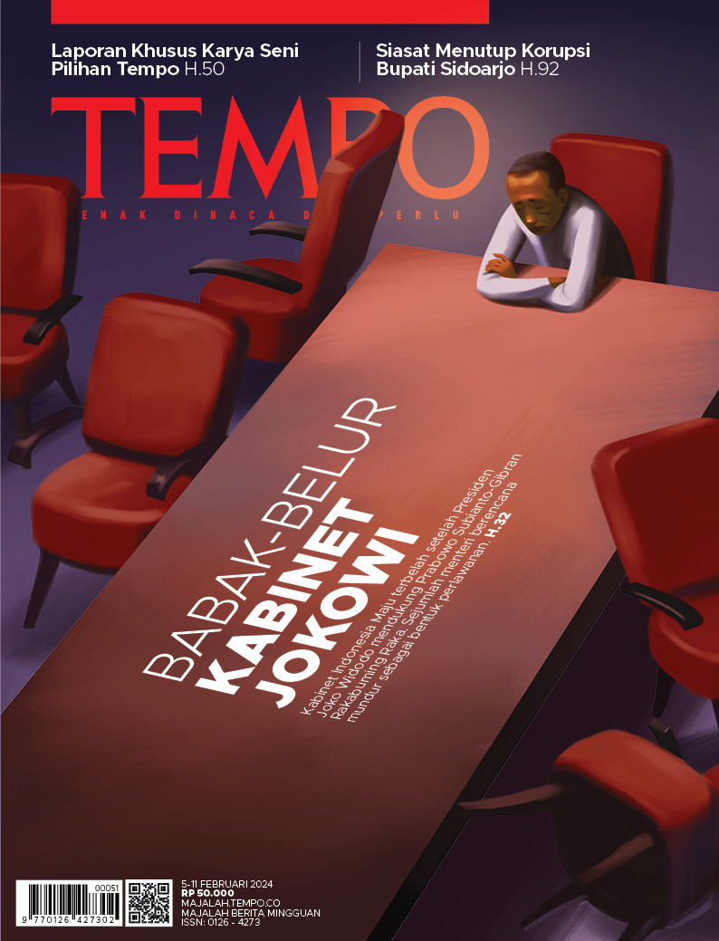 Cover Majalah Tempo - 4 Februari 2024 - Babak-belur Kabinet Jokowi