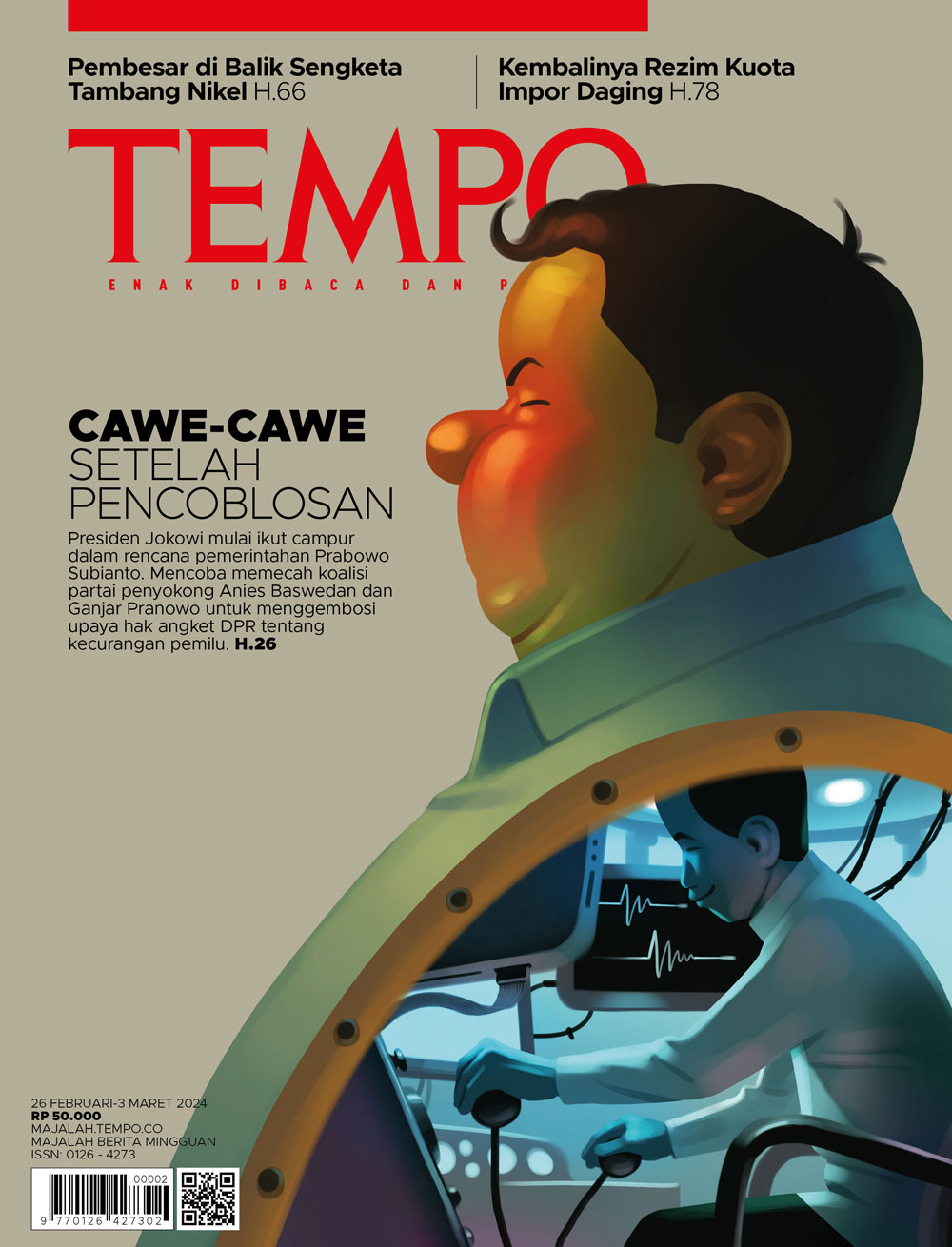 Cover Majalah Tempo - 25 Februari 2024 - Cawe-cawe Setelah Pencoblosan