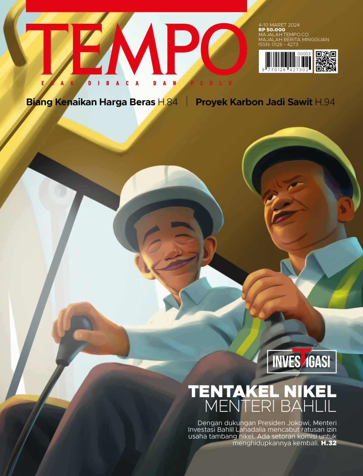 Cover Majalah Tempo - 3 Maret 2024 - Tentakel Nikel Menteri Bahlil 