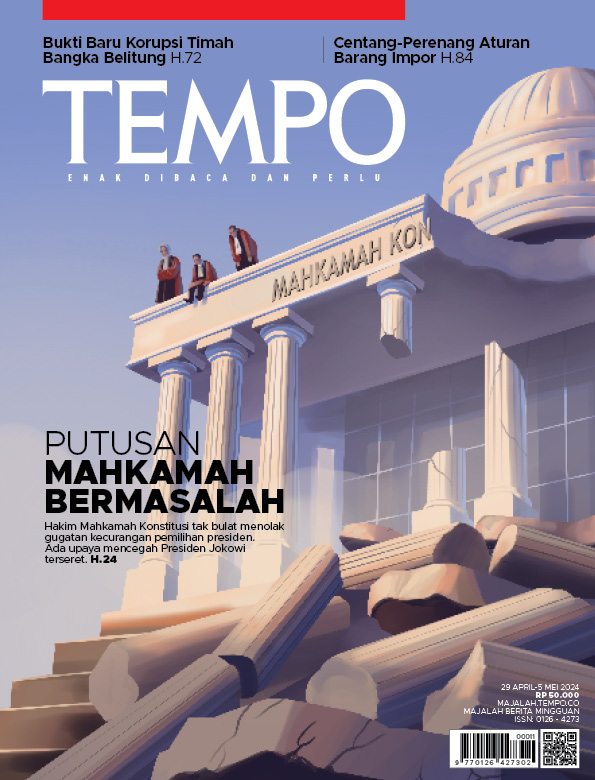 Cover Majalah Tempo - 28 April 2024 - Putusan Mahkamah Bermasalah