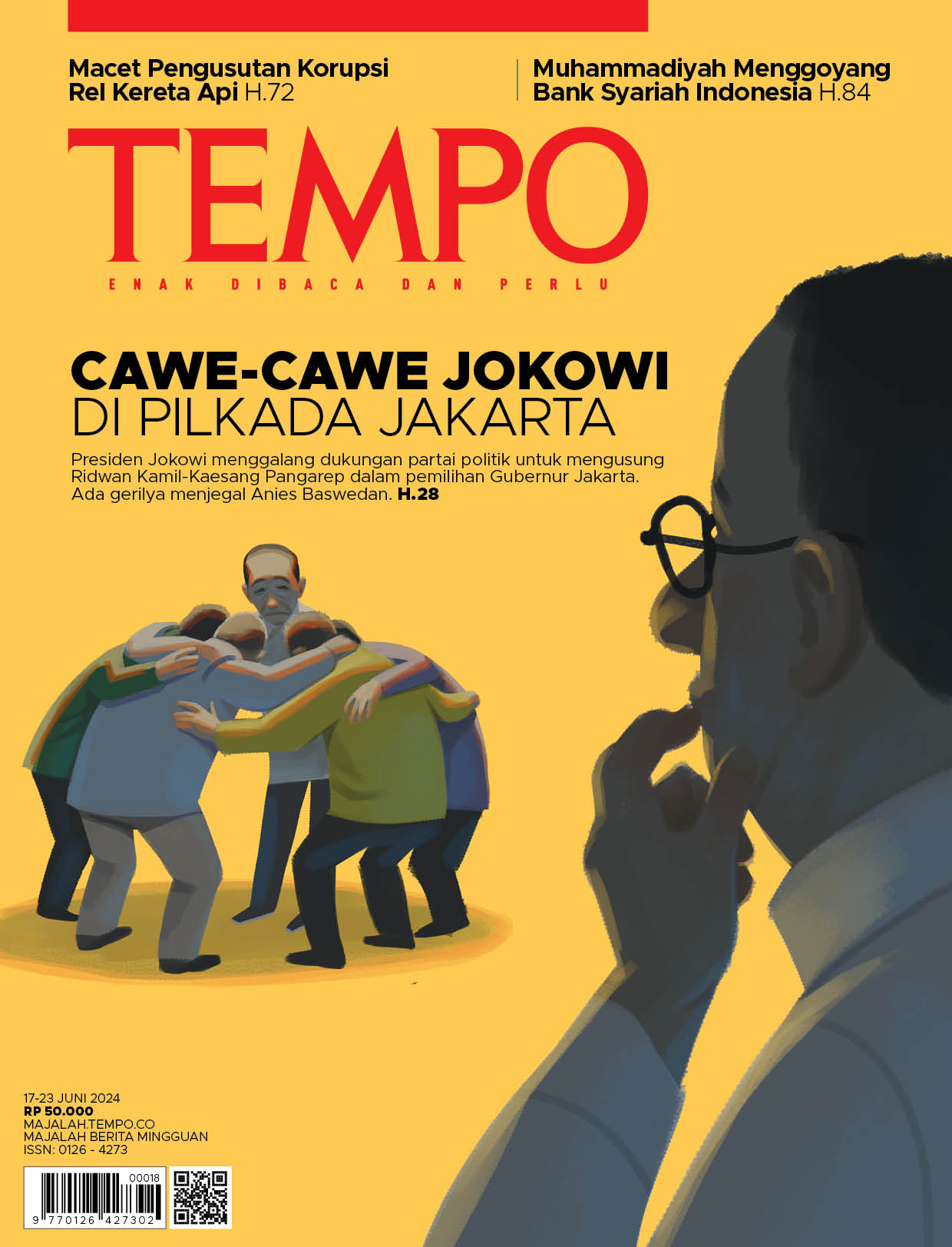 Cover Majalah Tempo - 16 Juni 2024 - Cawe-cawe Jokowi di Pilkada Jakarta