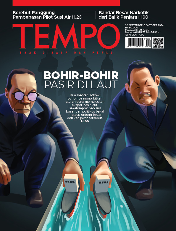 Cover Majalah Tempo - 29 September 2024 - Bohir-bohir Pasir di Laut