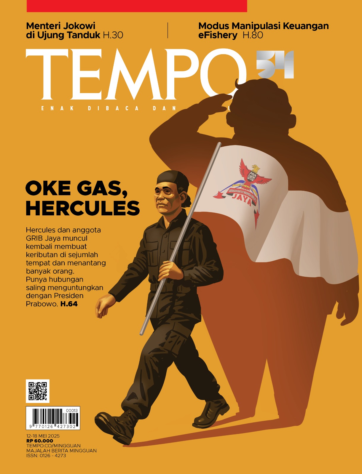 Cover Majalah Tempo - Oke Gas, Hercules 