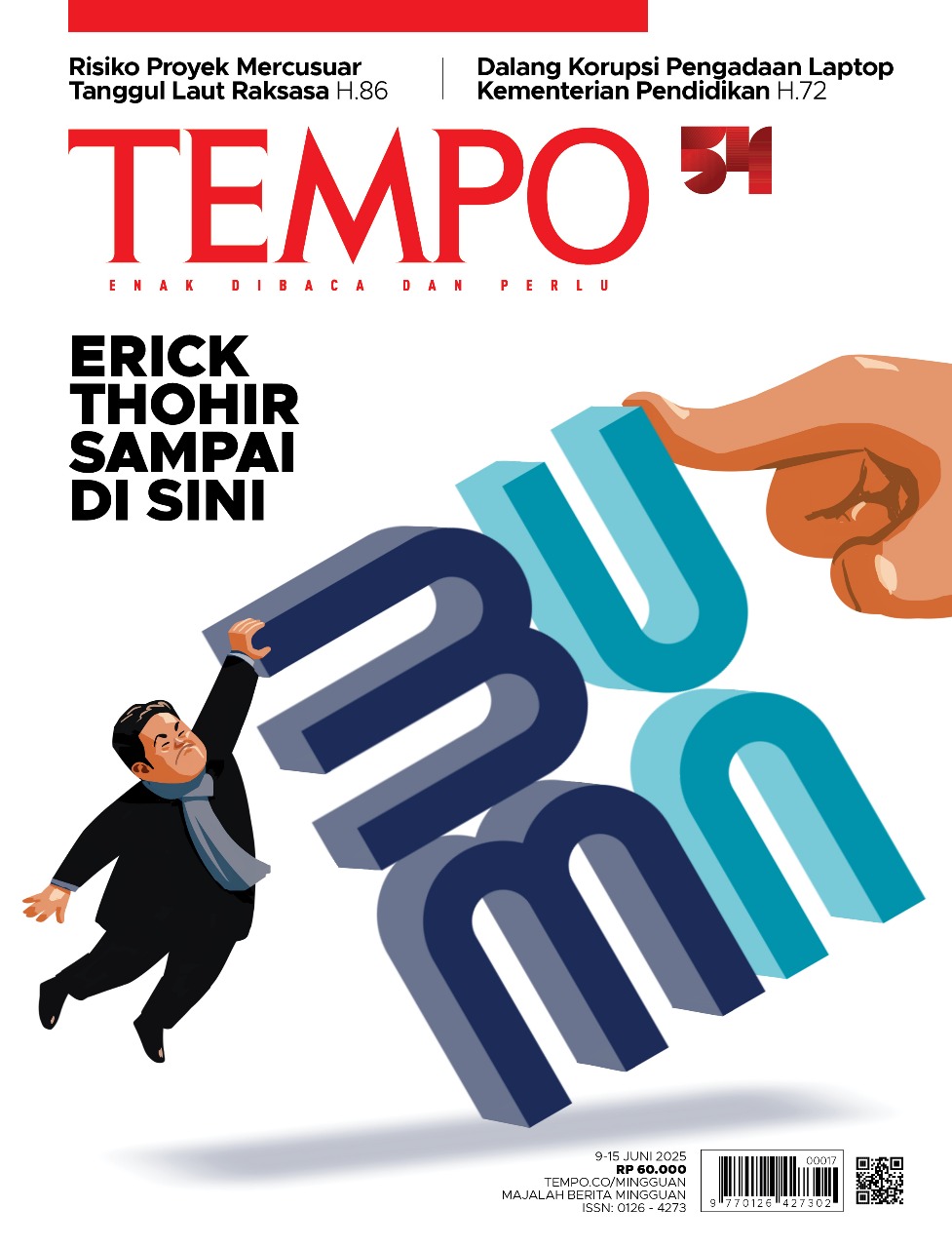 Cover Majalah Tempo - Erick Thohir Sampai Di Sini