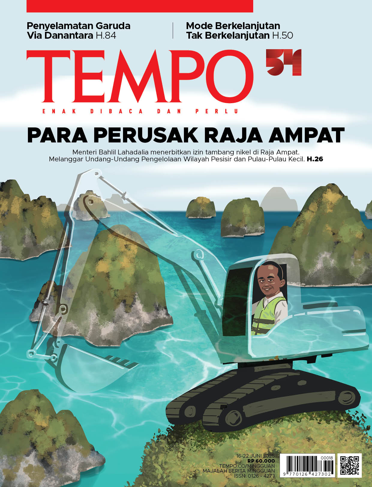 Cover Majalah Tempo - Para Perusak Raja Ampat