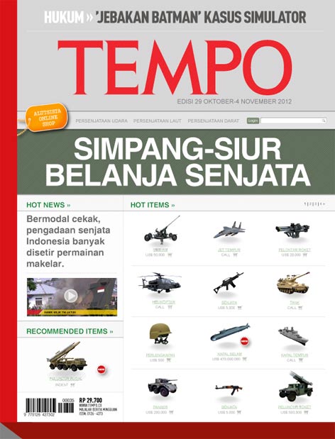 Cover Majalah Tempo - Edisi 2012-10-28