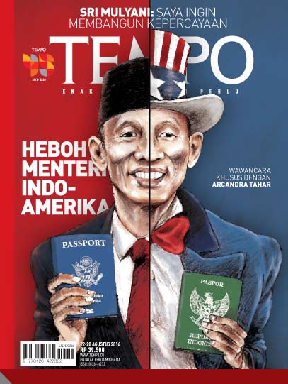 Cover Majalah Tempo - Edisi 2016-08-22
