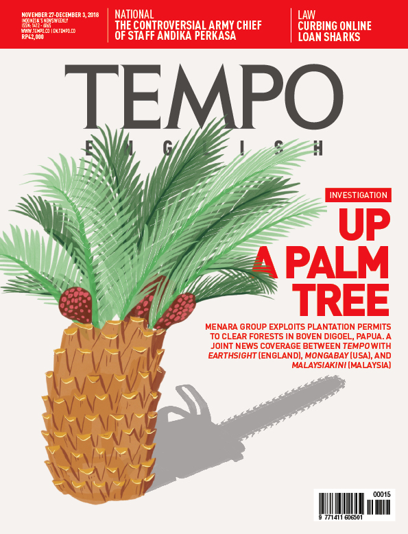 Cover Magz Tempo - Edisi 27-11-2018 - Up A Palm Tree  