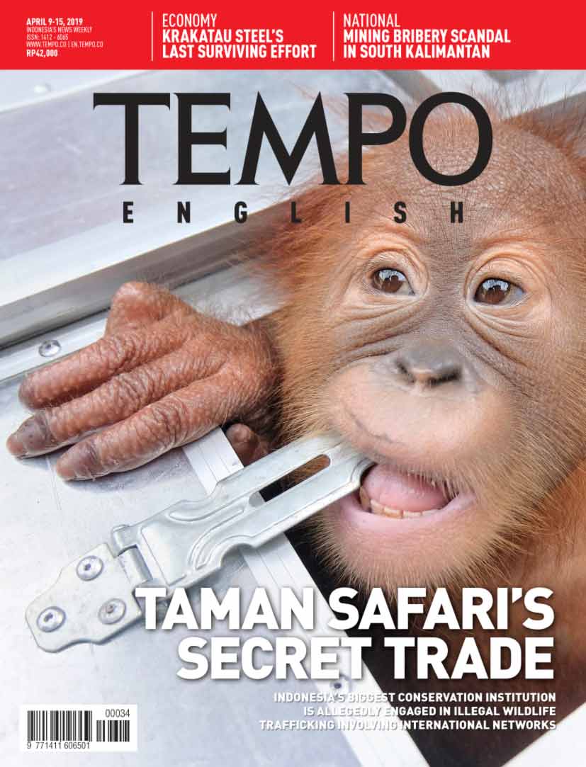Cover Magz Tempo - Edisi 09-04-2018 - Taman Safari’s Secret Trade