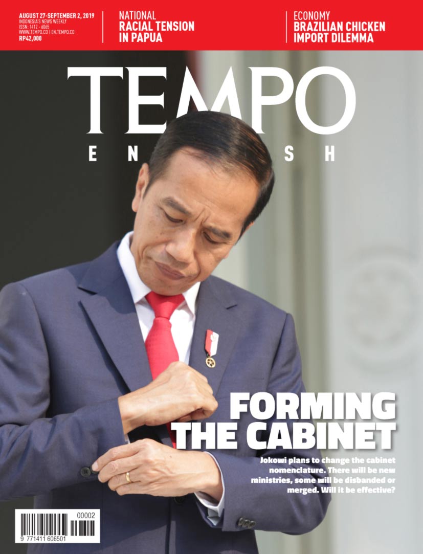 Cover Magz Tempo - Edisi 02-09-2019 - Forming the Cabinet