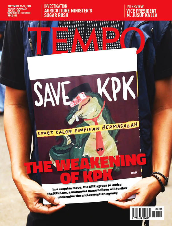 Cover Magz Tempo - Edisi 16-09-2019 - The Weakening of KPK