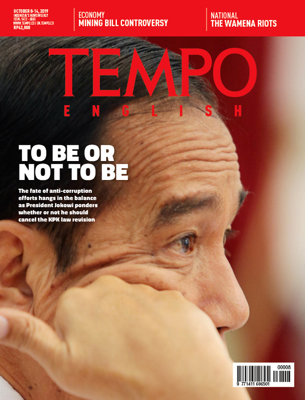 Cover Magz Tempo - Edisi 8-10-2019 - To Be or Not To Be