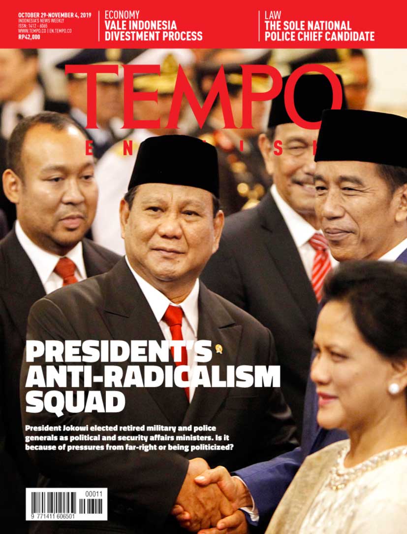 Cover Magz Tempo - Edisi 29-10-2019 President’s Anti-radicalism Squad