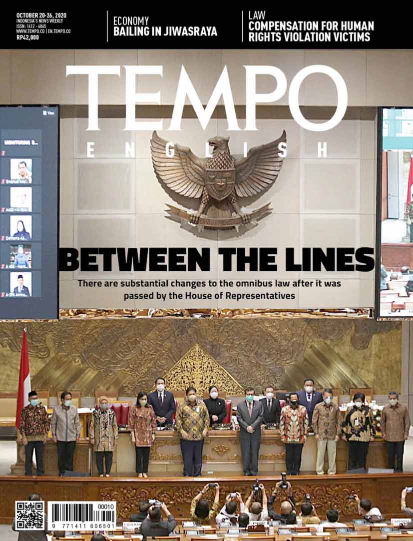 Cover Magz Tempo - Edisi 20-10-2020 - Between the Lines